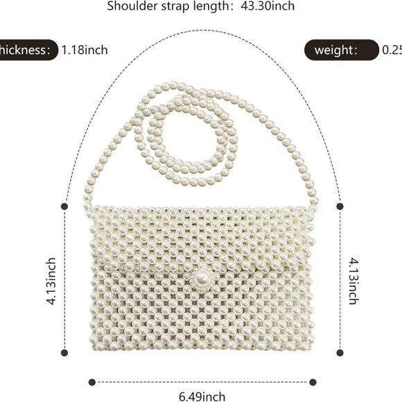 Pearl Clutch Beaded Purse Bag Women\'s Party Wedding Small Accessory